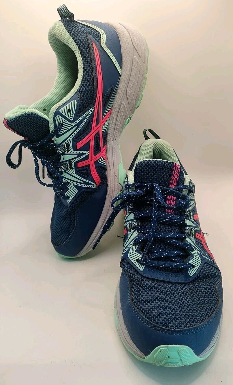 ASICS Women's Gel-Venture 8 Trail Running Shoes Size 8.5 Wide Mako Blue/Pink